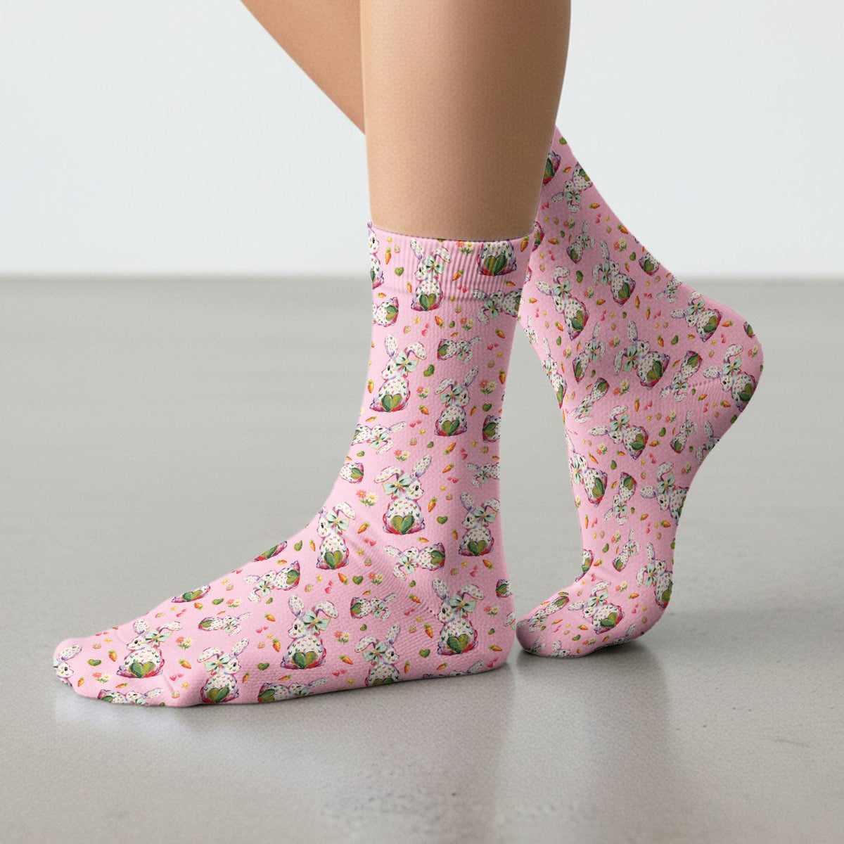 Pastel Bunny Easter Nurse Socks