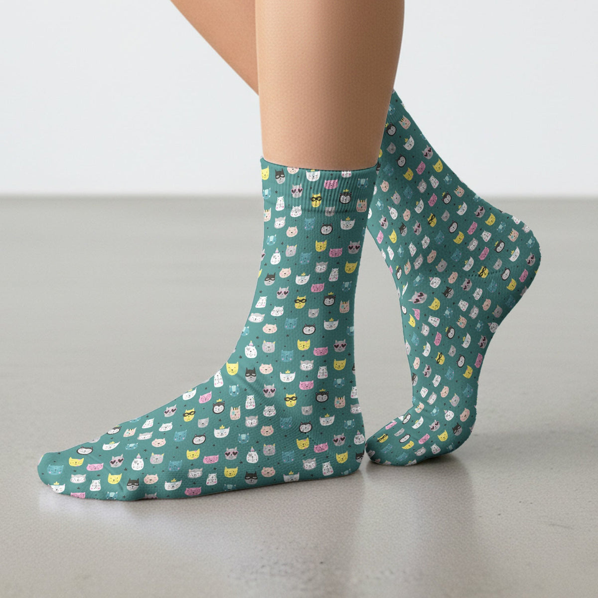 Colorful Cat Nurse Socks