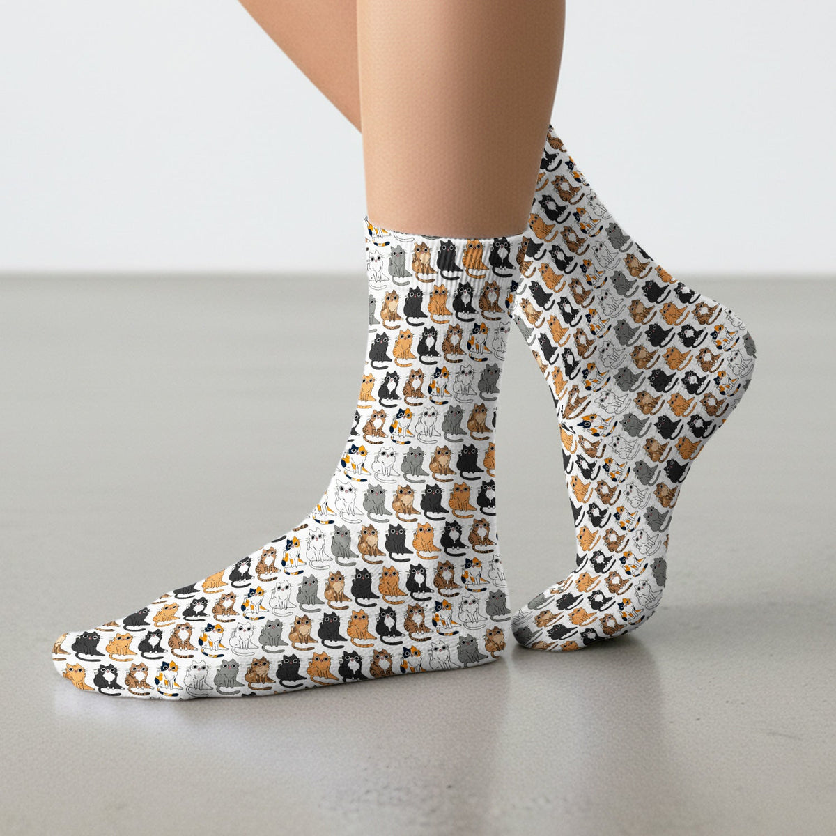 Cat Pattern Nurse Socks