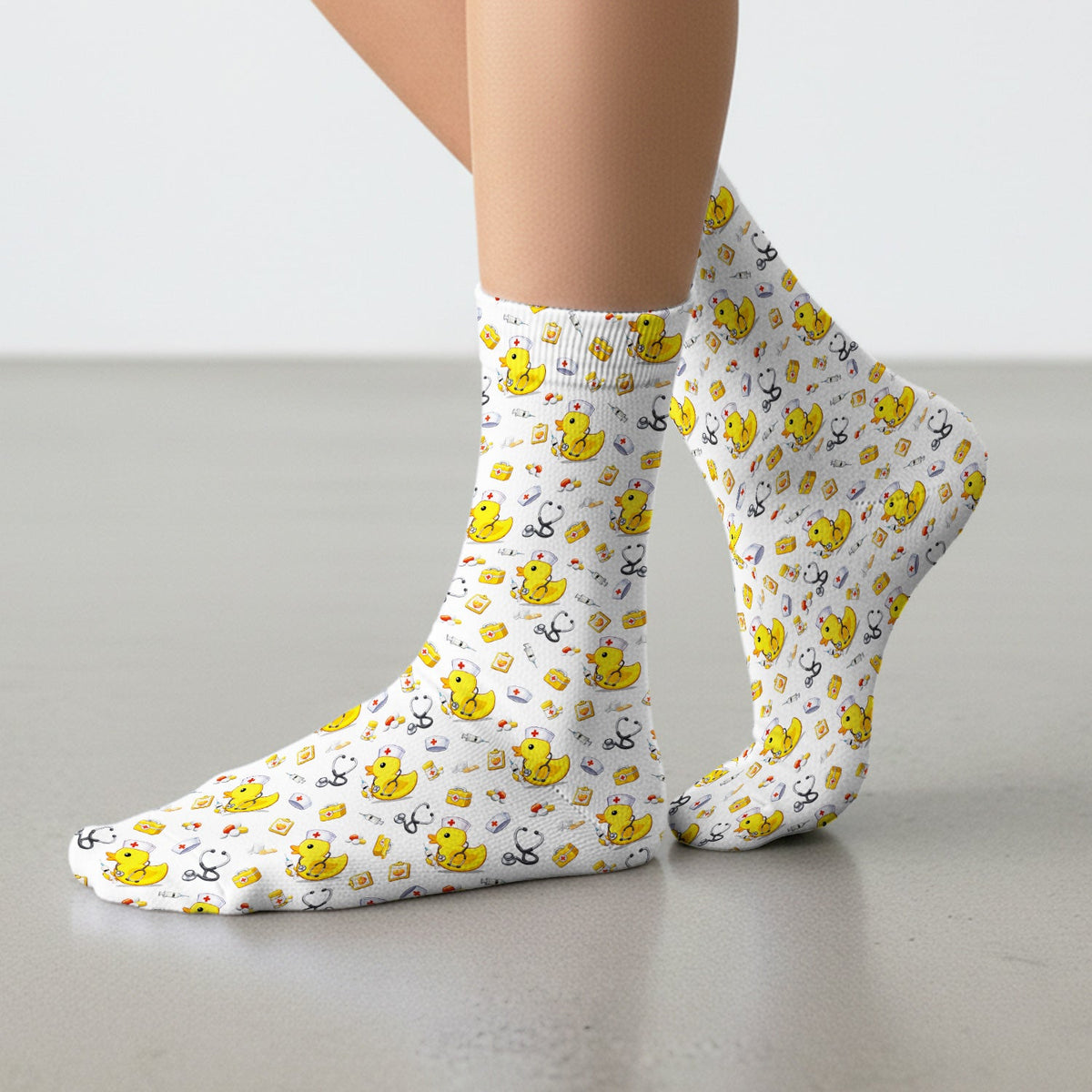 Medical Duck Nurse Socks