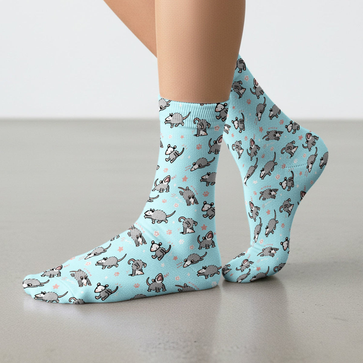 Cartoon Opossum Nurse Socks