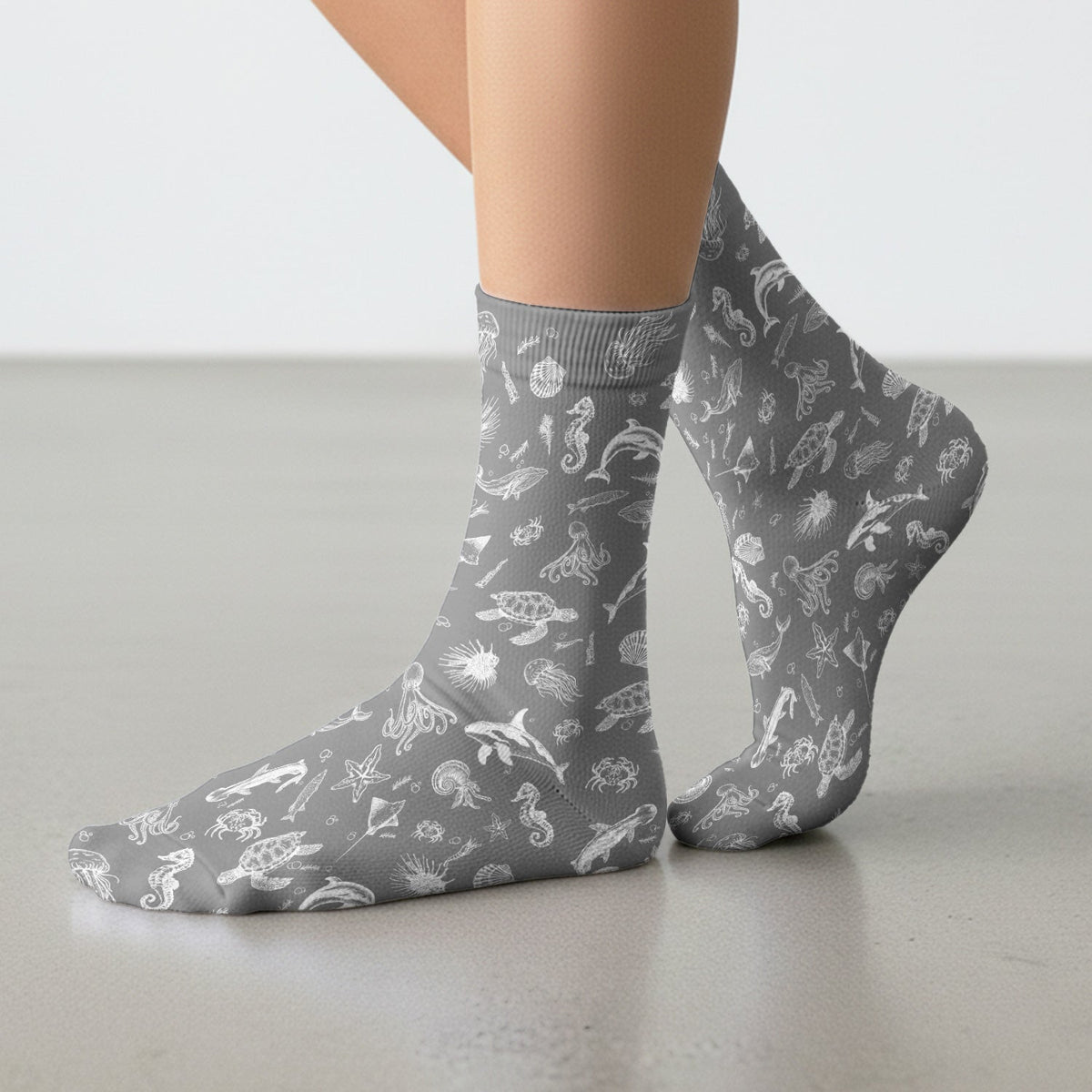 Marine Sea Life Nurse Socks