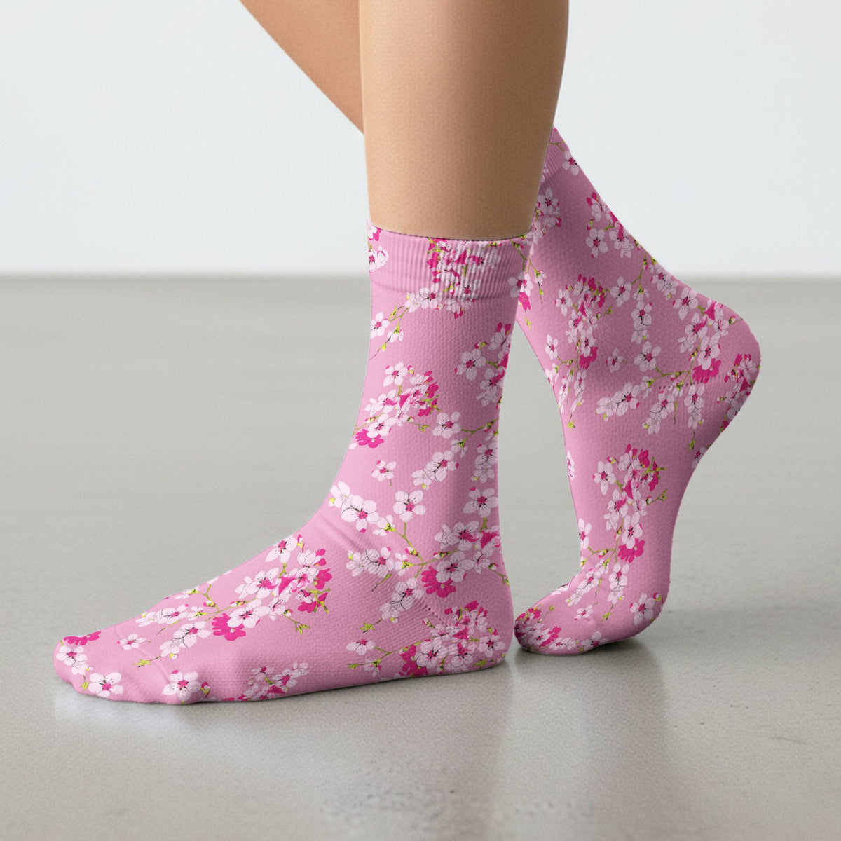Elegant Cherry Blossom Nurse Socks