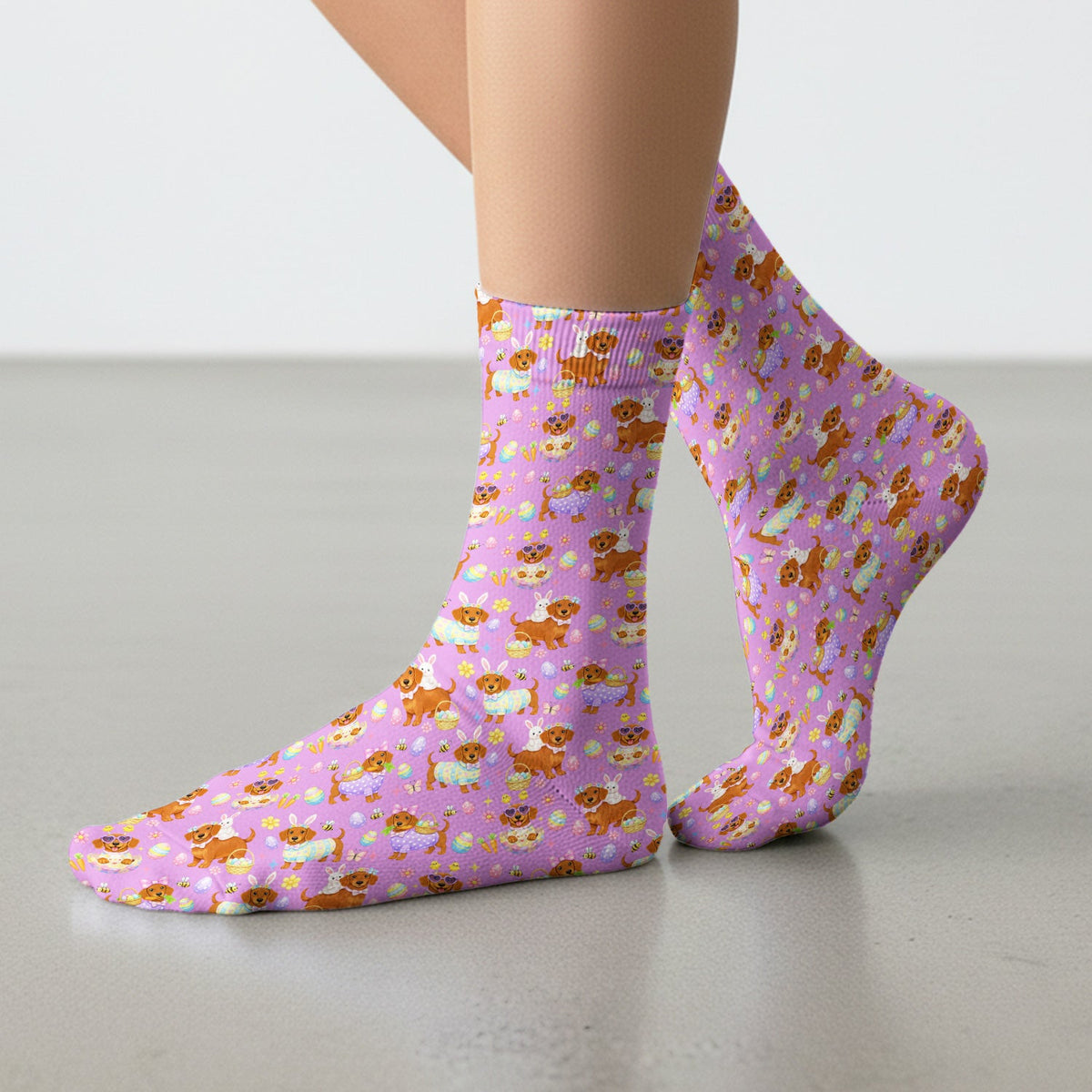Easter Dachshund Nurse Socks