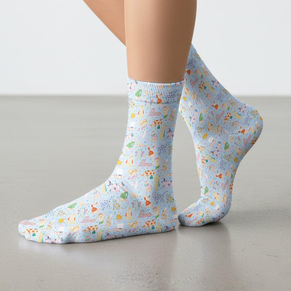 Colorful Cats Nurse Socks