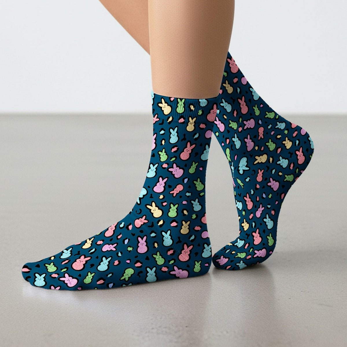 Pastel Bunny Nurse Socks