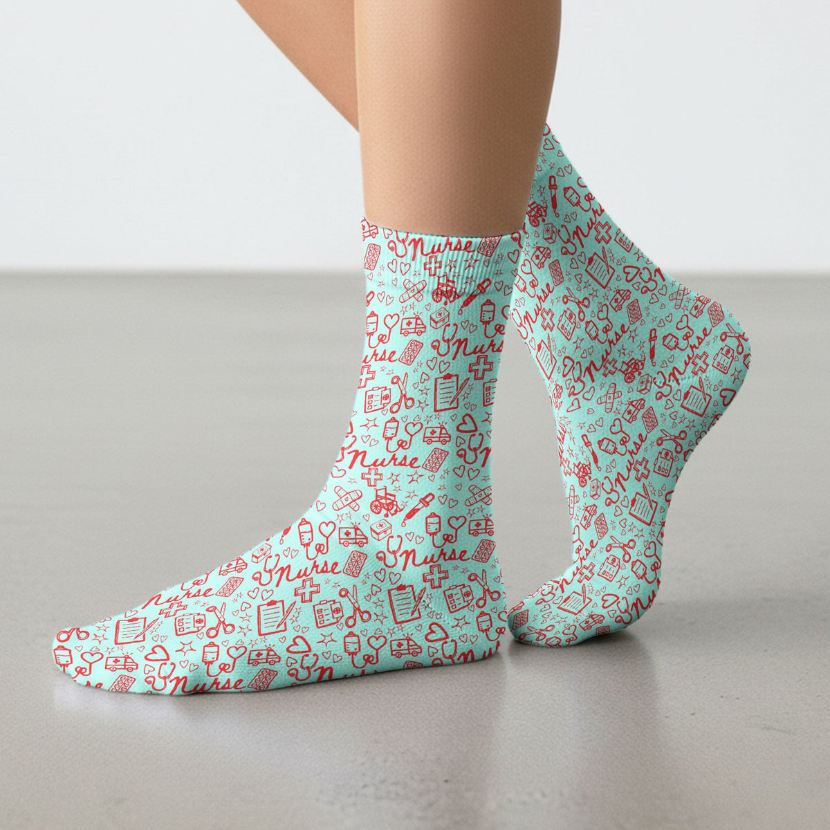 Heart Medical Nurse Socks