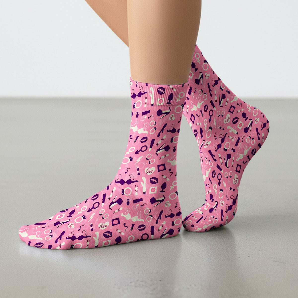 Valentine Nurse Pink Love Socks