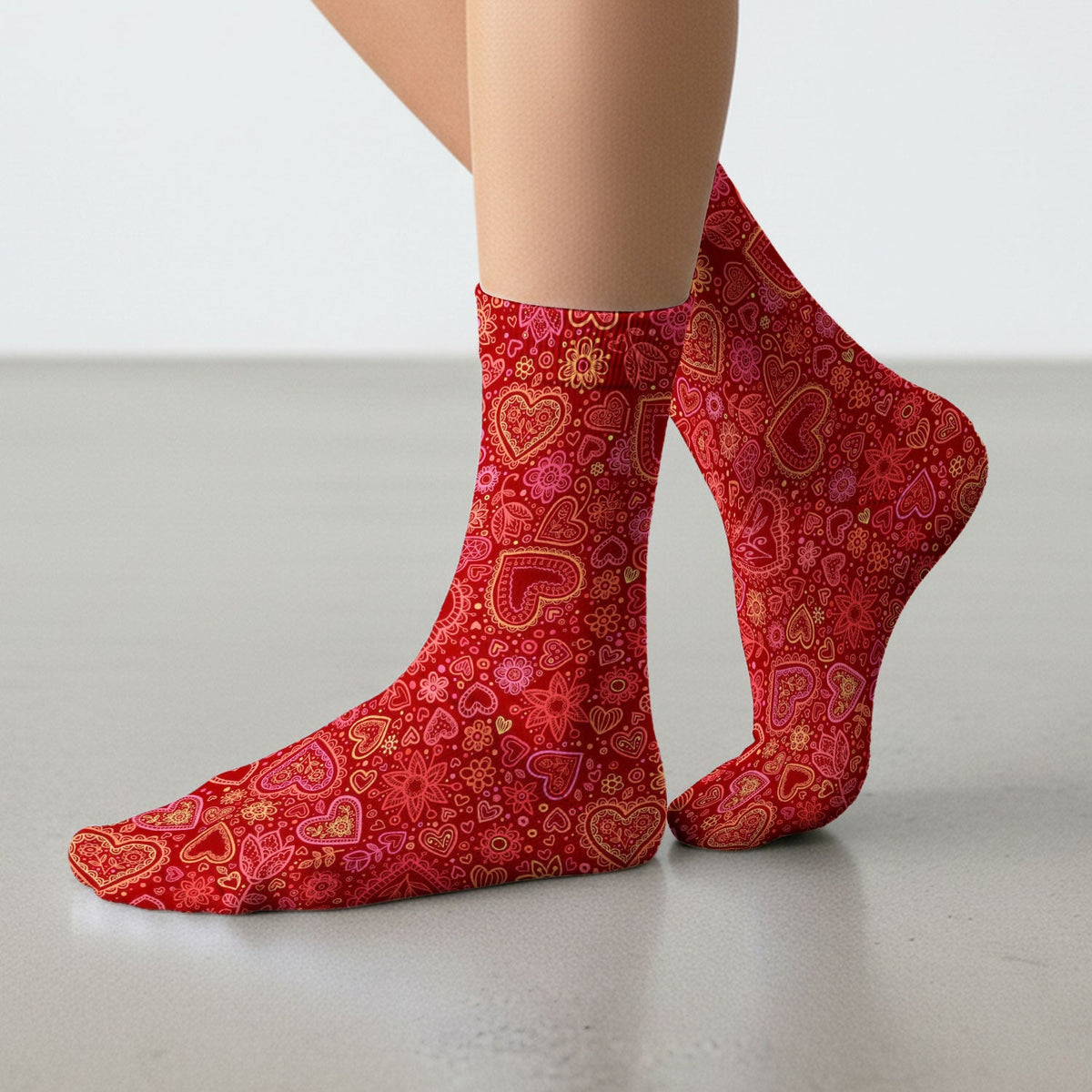 Valentine Heart Nurse Socks