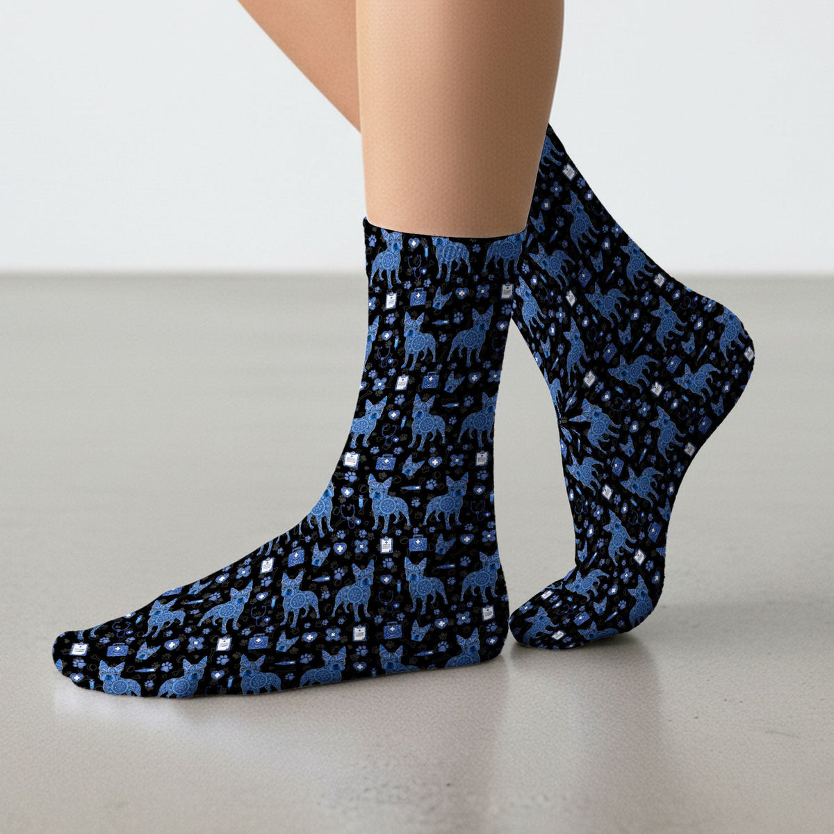 Blue Heeler Australian Cattle Dog Nurse Socks