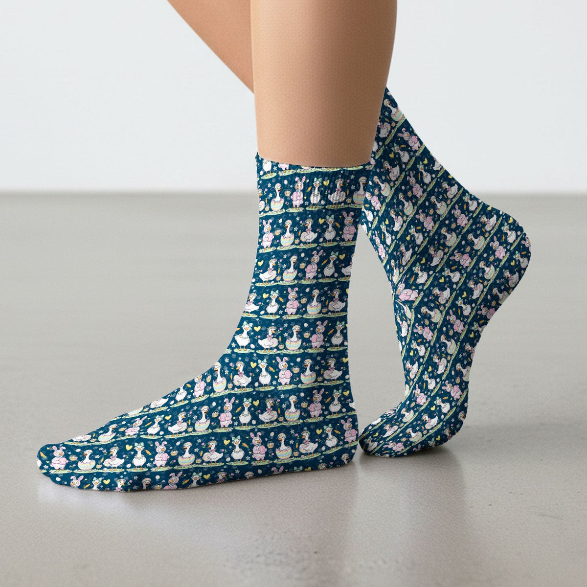 Goose Bunny Egg Nurse Socks - Easter Gift
