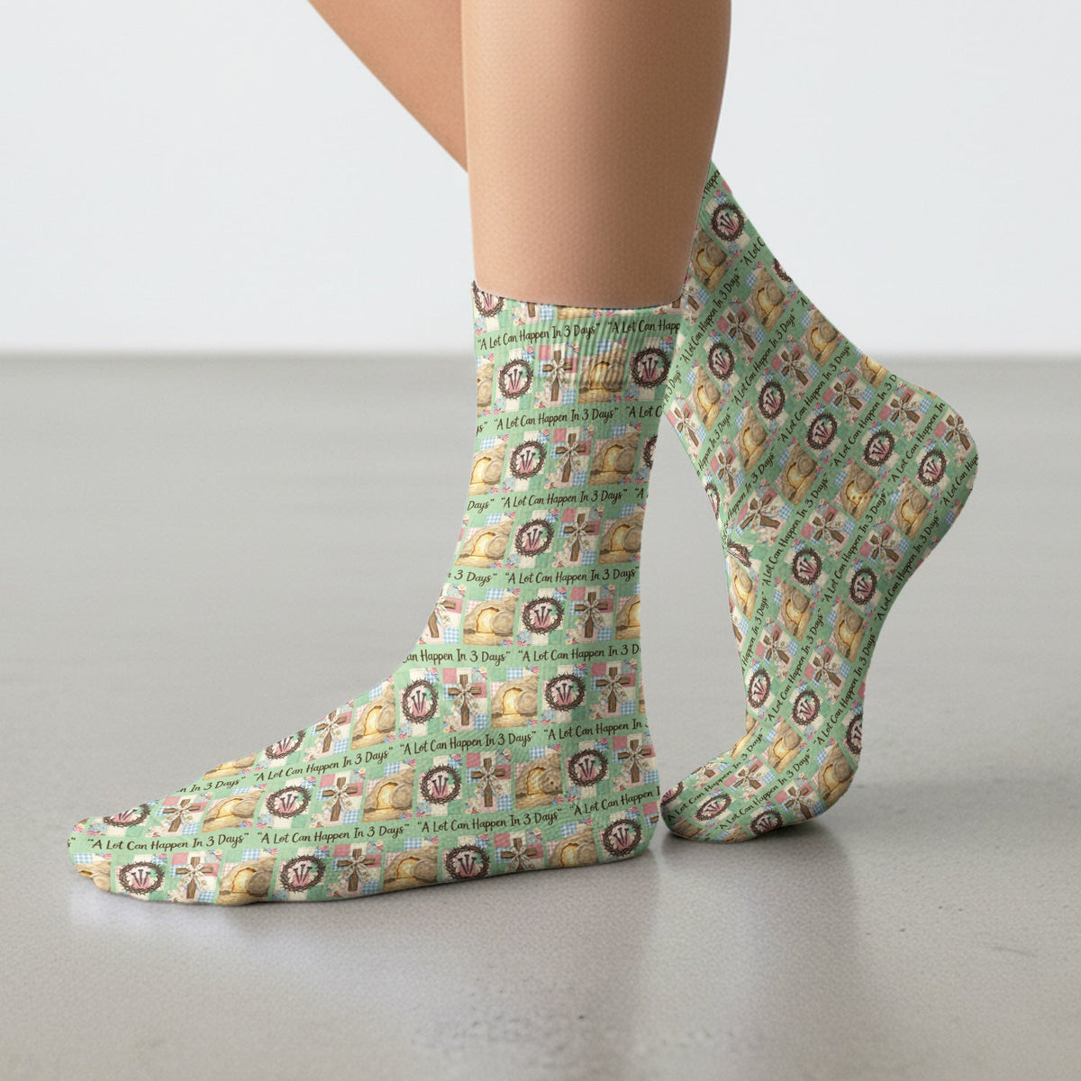 Christian Easter Cross Nurse Socks
