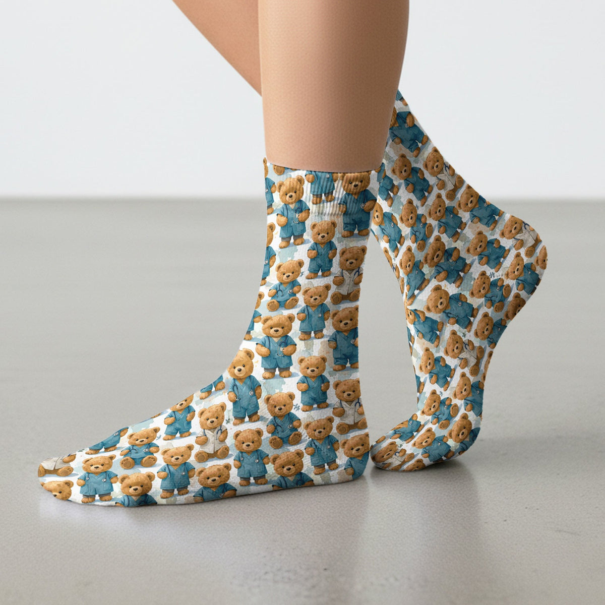 Teddy Bear Doctor Nurse Socks