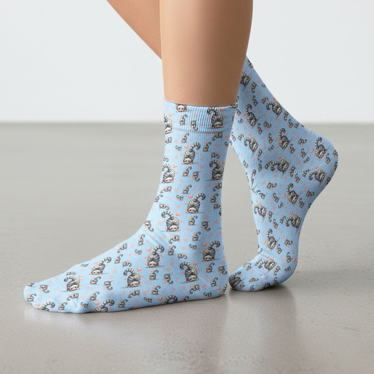 Valentine Cute Cat Heart Nurse Socks