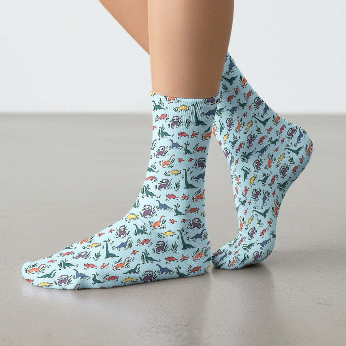 Dinosaur Leafy Garden Nurse Socks
