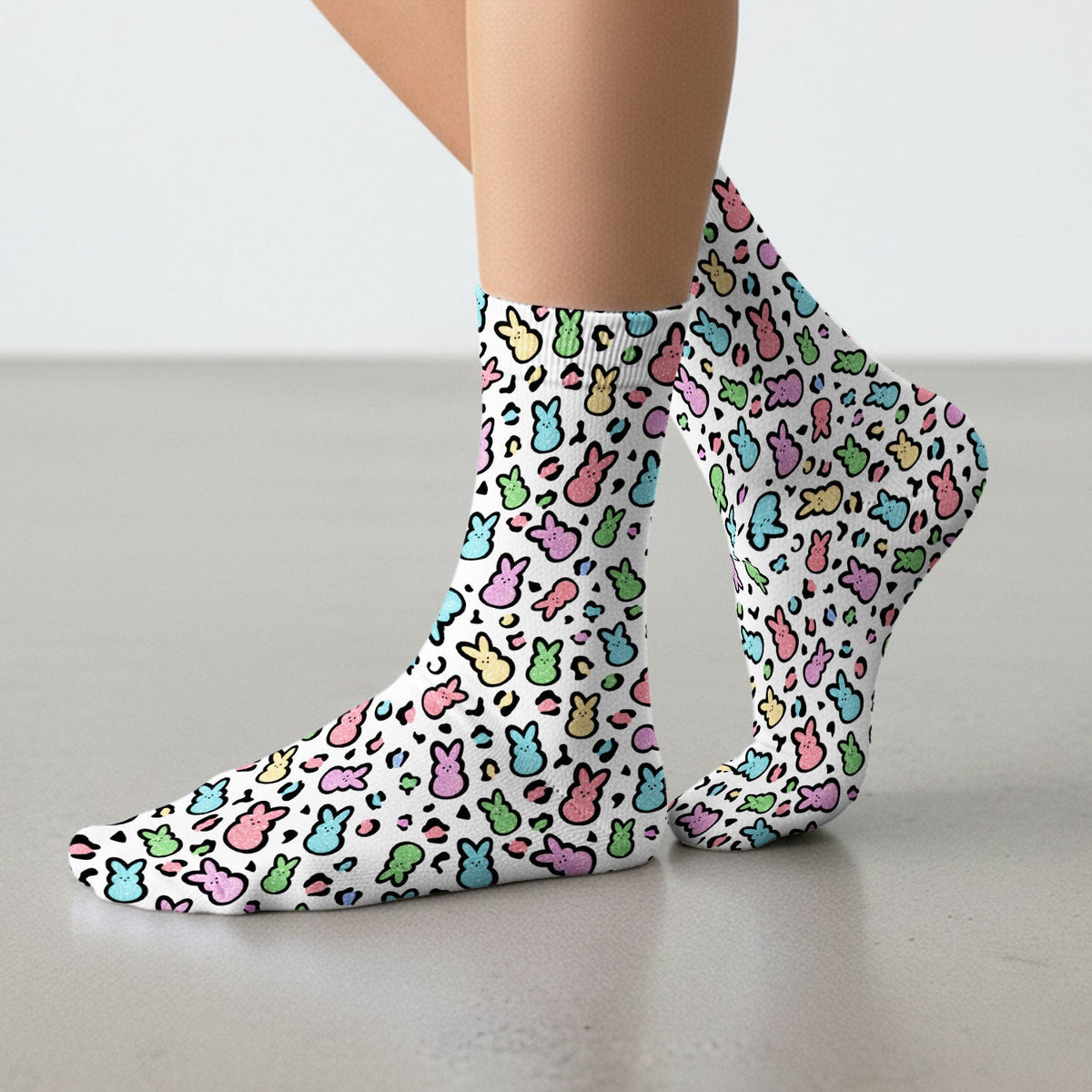 Pastel Bunny Nurse Socks