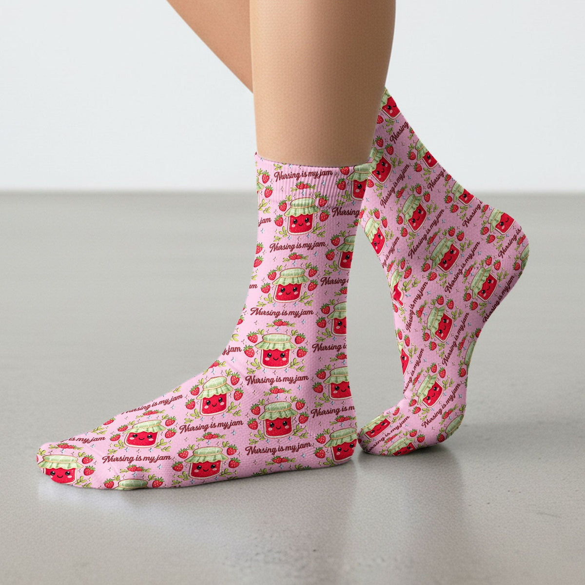 Strawberry Jam Nurse Socks