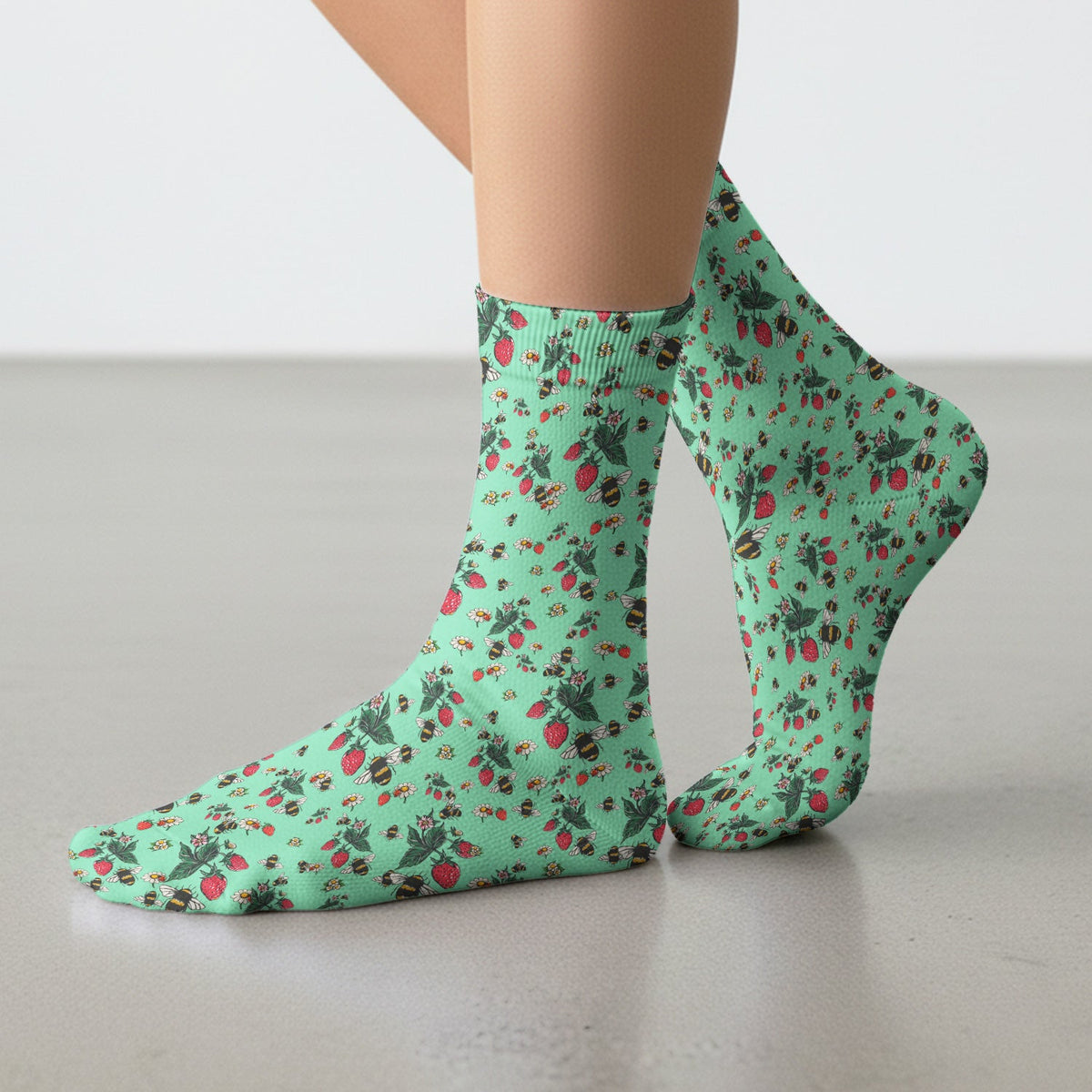 Strawberry Bee Daisy Nurse Socks