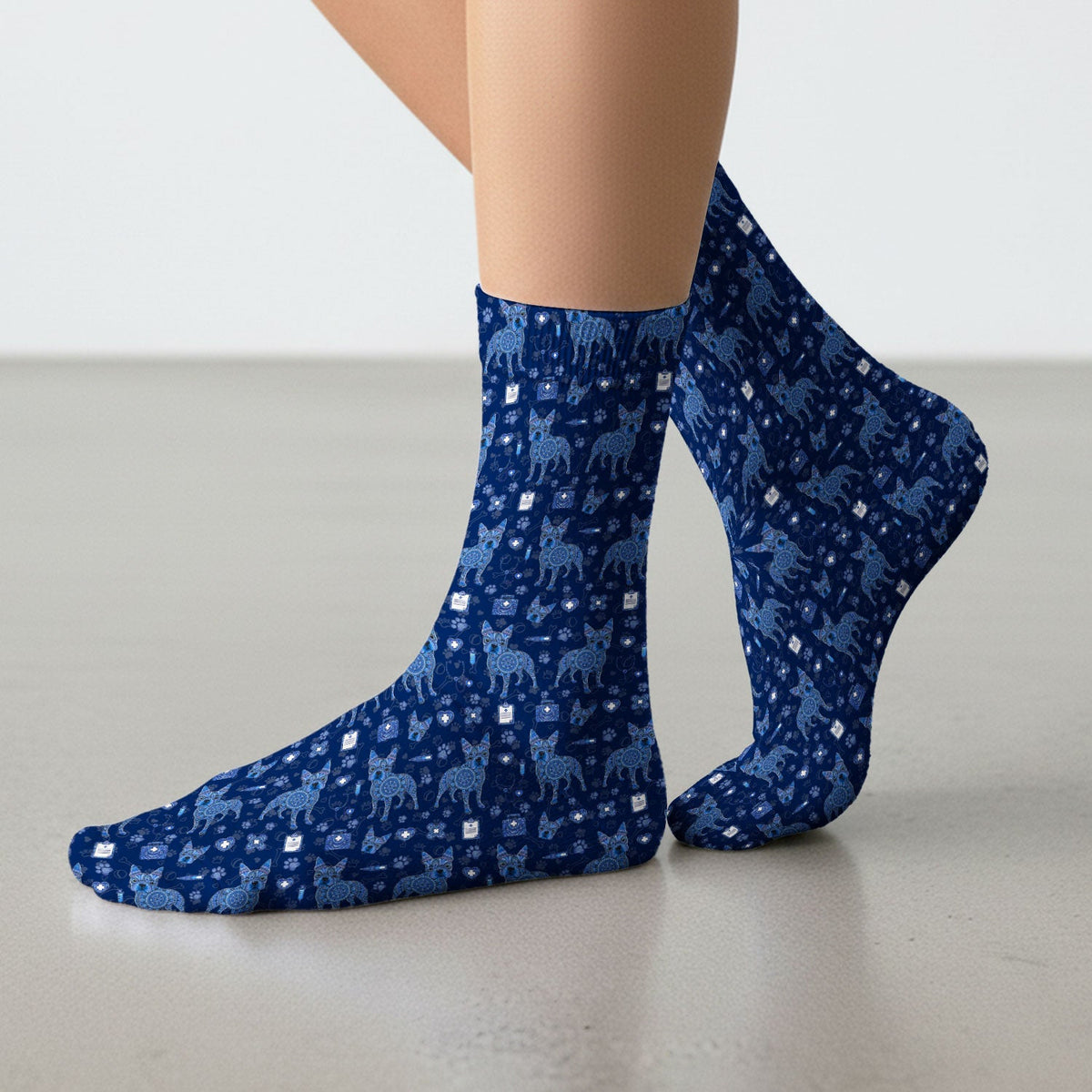 Blue Heeler Australian Cattle Dog Nurse Socks