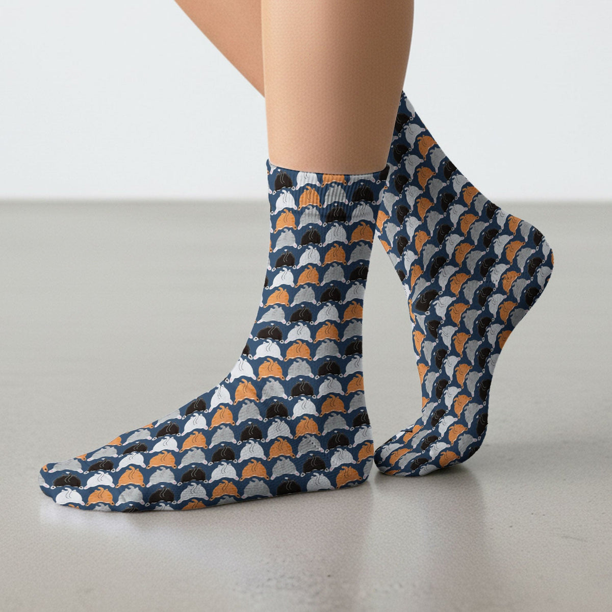 Multicolor Cat Nurse Socks