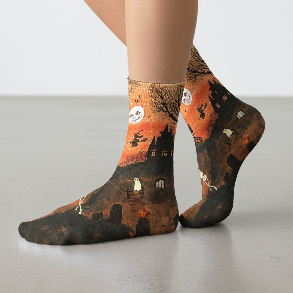 Haunted House Nurse Socks - Halloween Gift