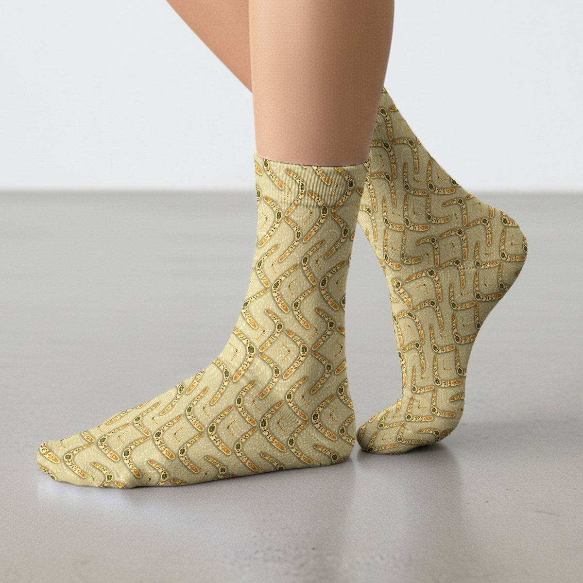 Aboriginal Boomerang Nurse Socks