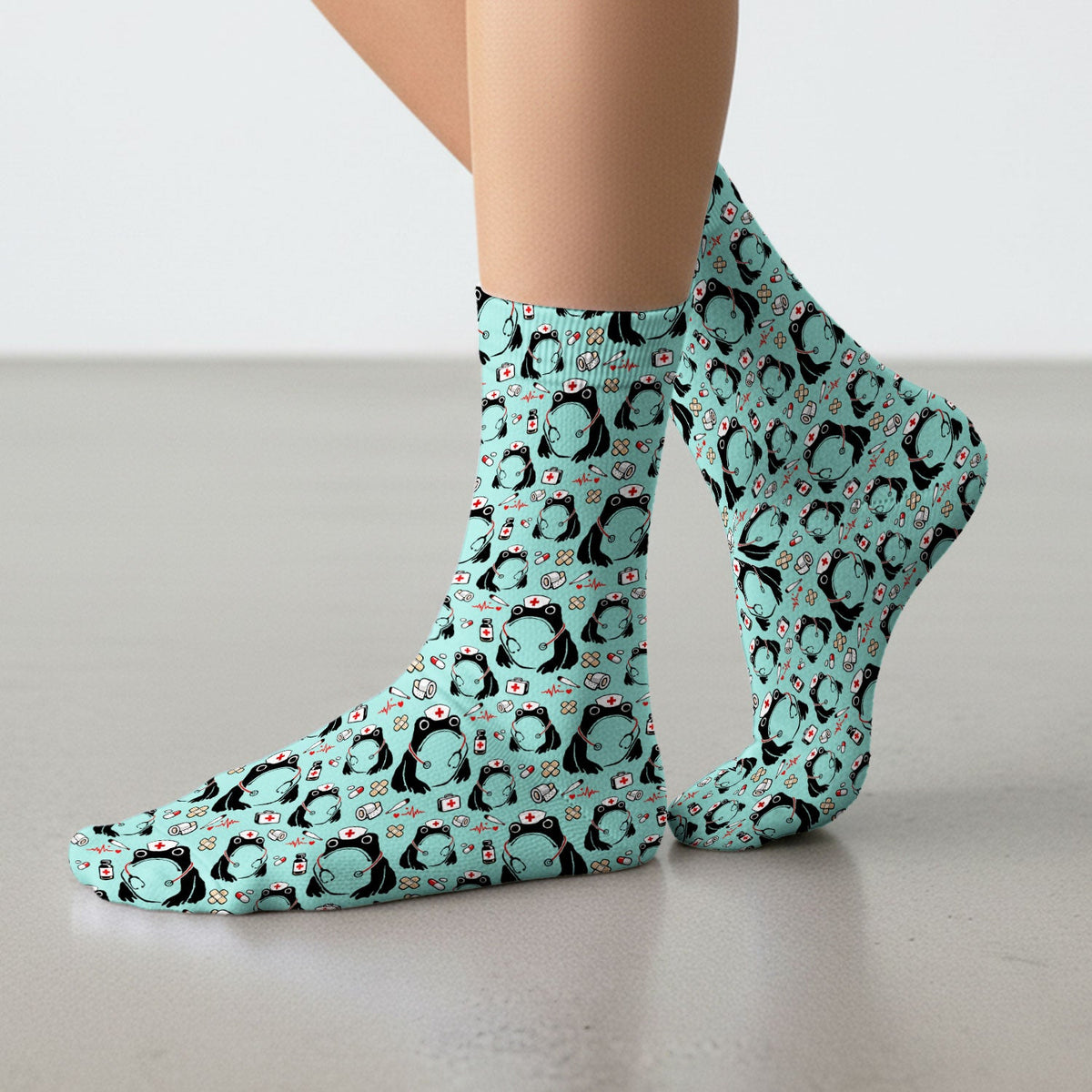 Frog Medical Nurse Socks