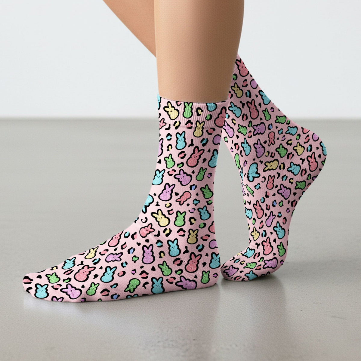 Pastel Bunny Nurse Socks