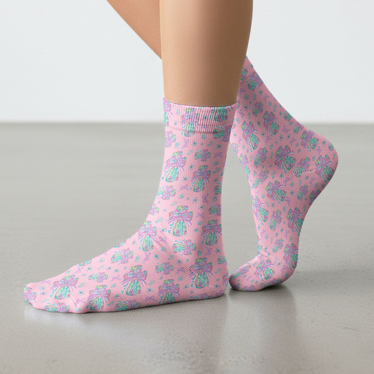 Colorful Bow Nurse Socks