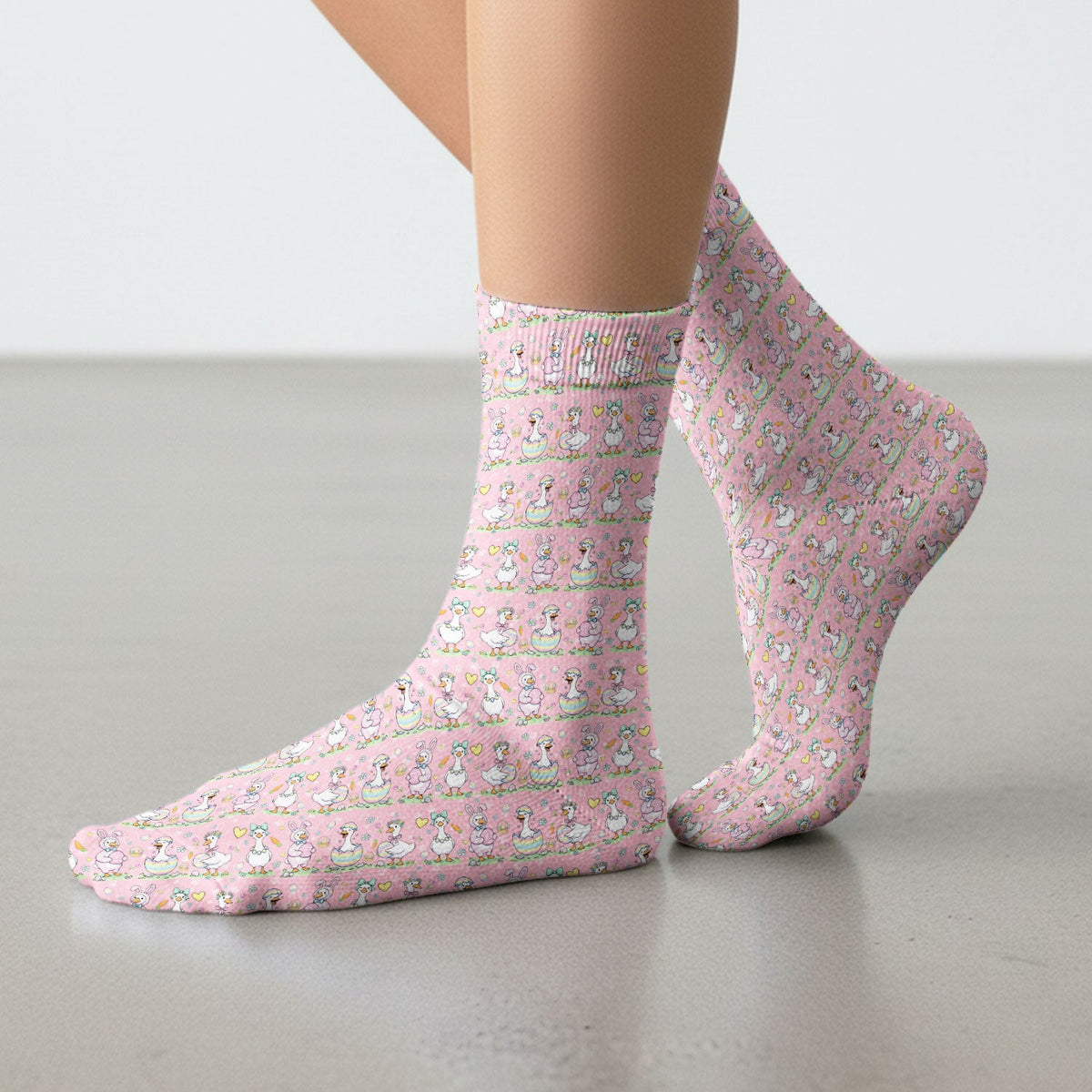Goose Bunny Egg Nurse Socks - Easter Gift