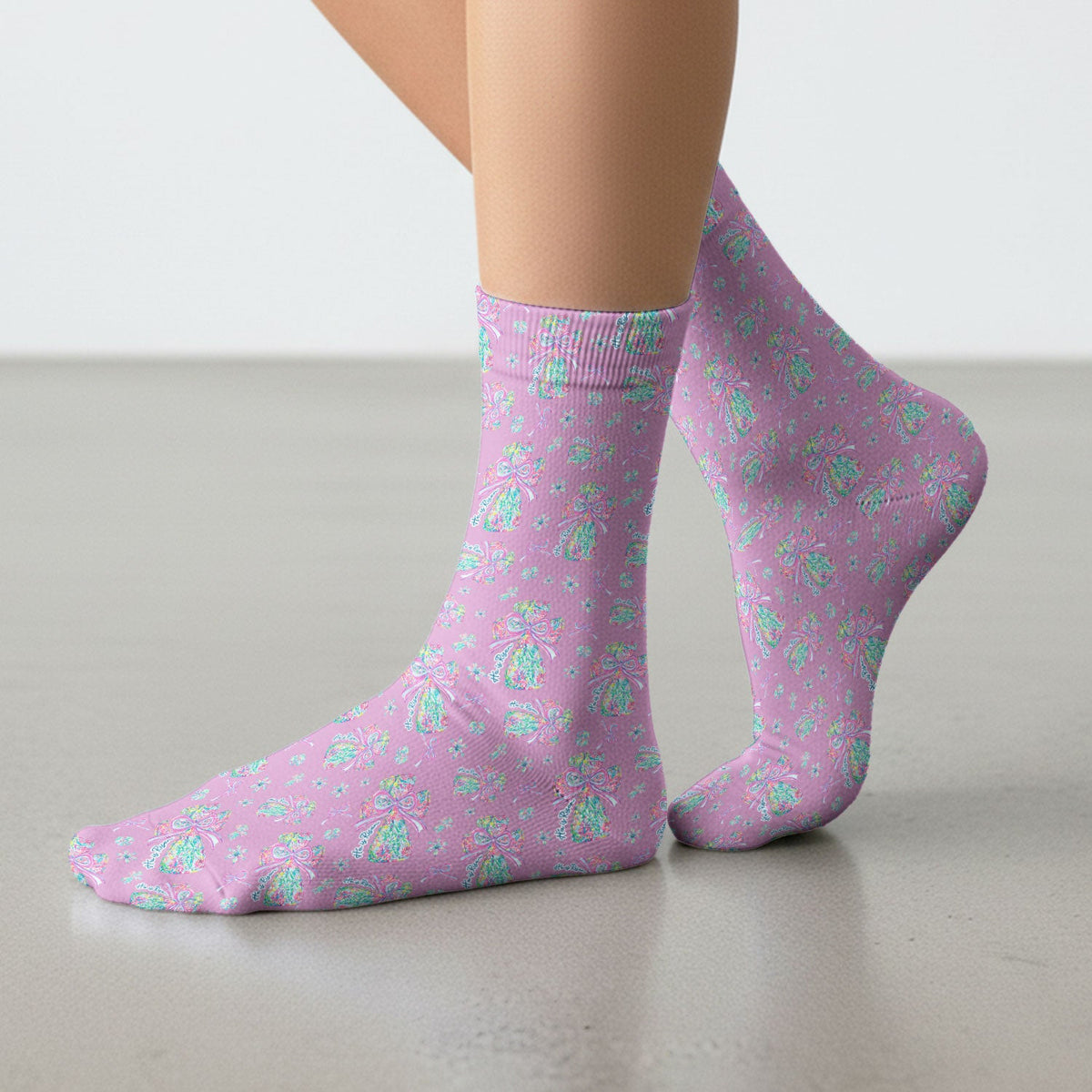 Colorful Bow Nurse Socks
