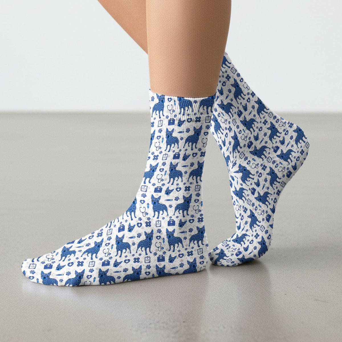 Blue Heeler Australian Cattle Dog Nurse Socks
