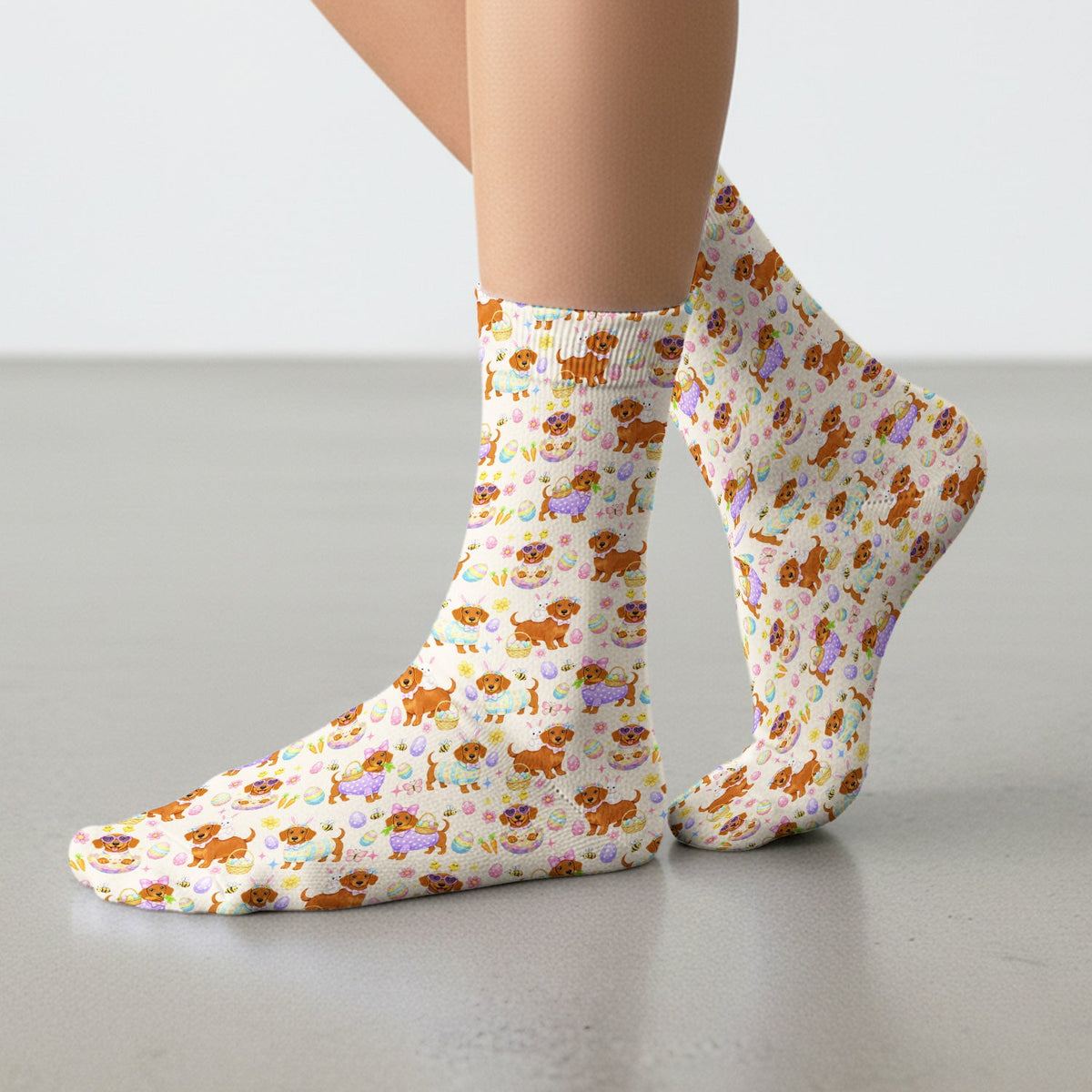 Easter Dachshund Nurse Socks