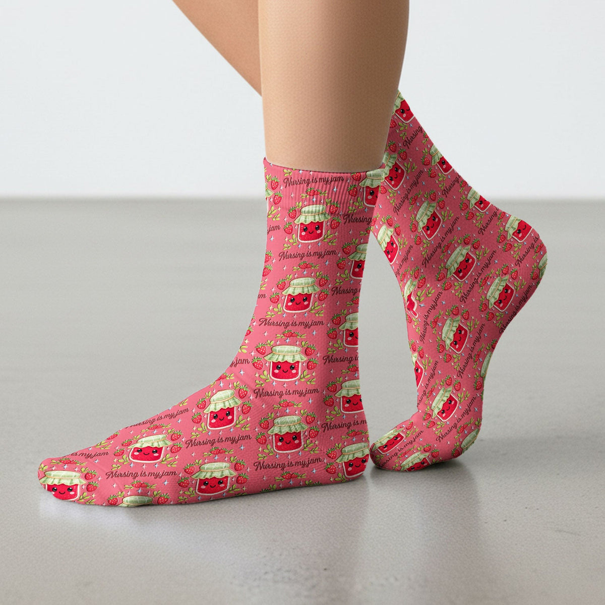 Strawberry Jam Nurse Socks
