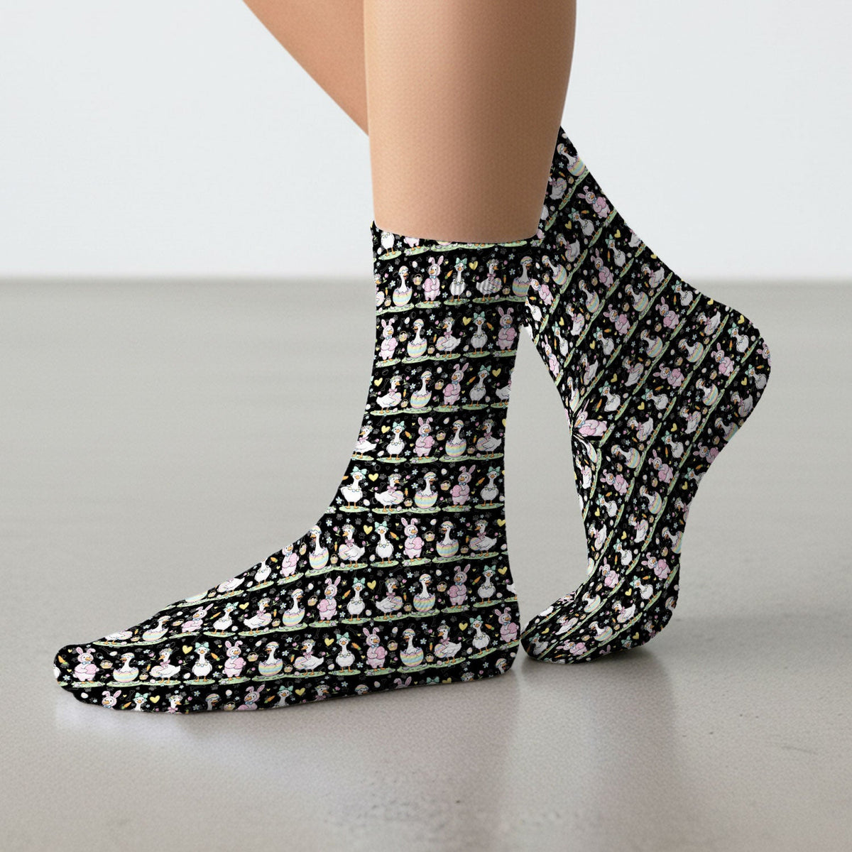 Goose Bunny Egg Nurse Socks - Easter Gift