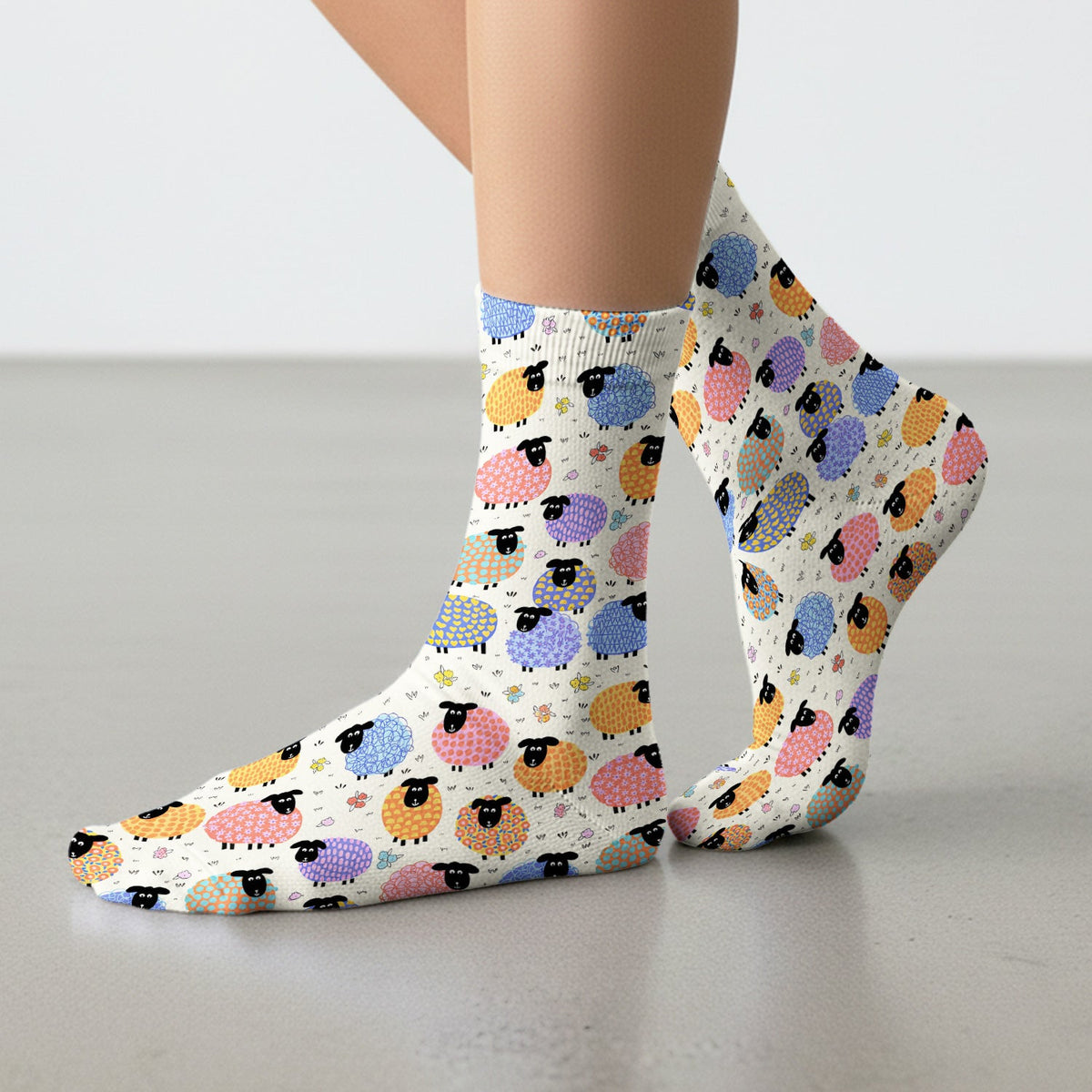 Colorful Sheep Nurse Socks