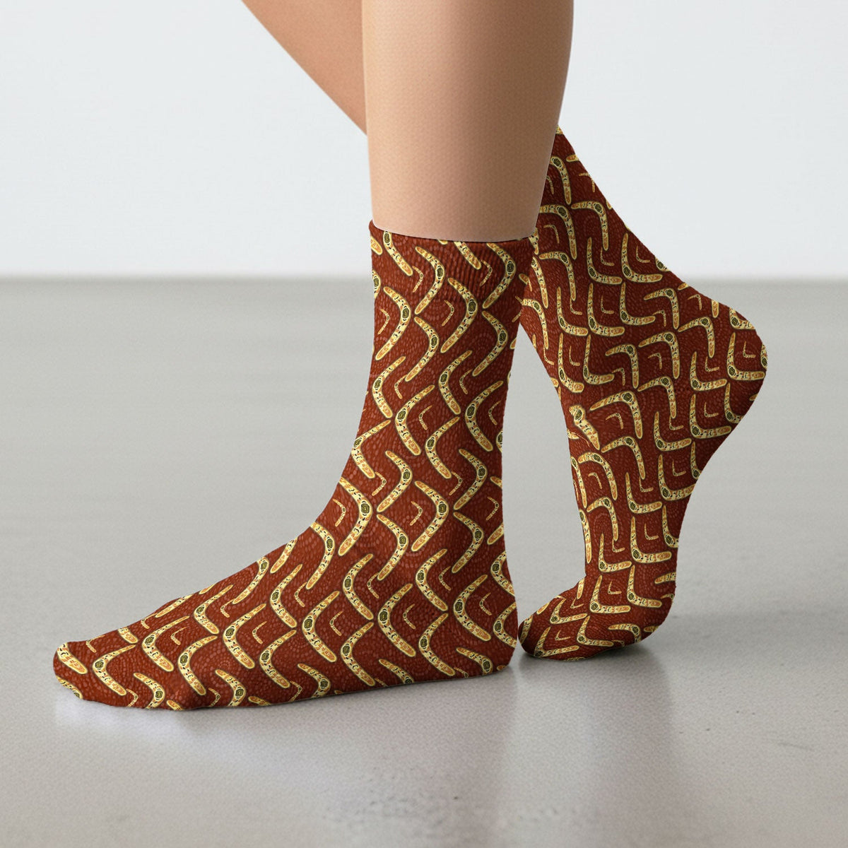 Aboriginal Boomerang Nurse Socks