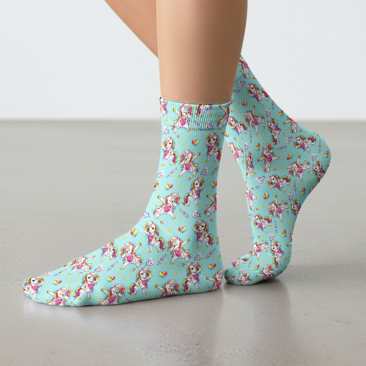 Nurse Unicorn Rainbow Socks