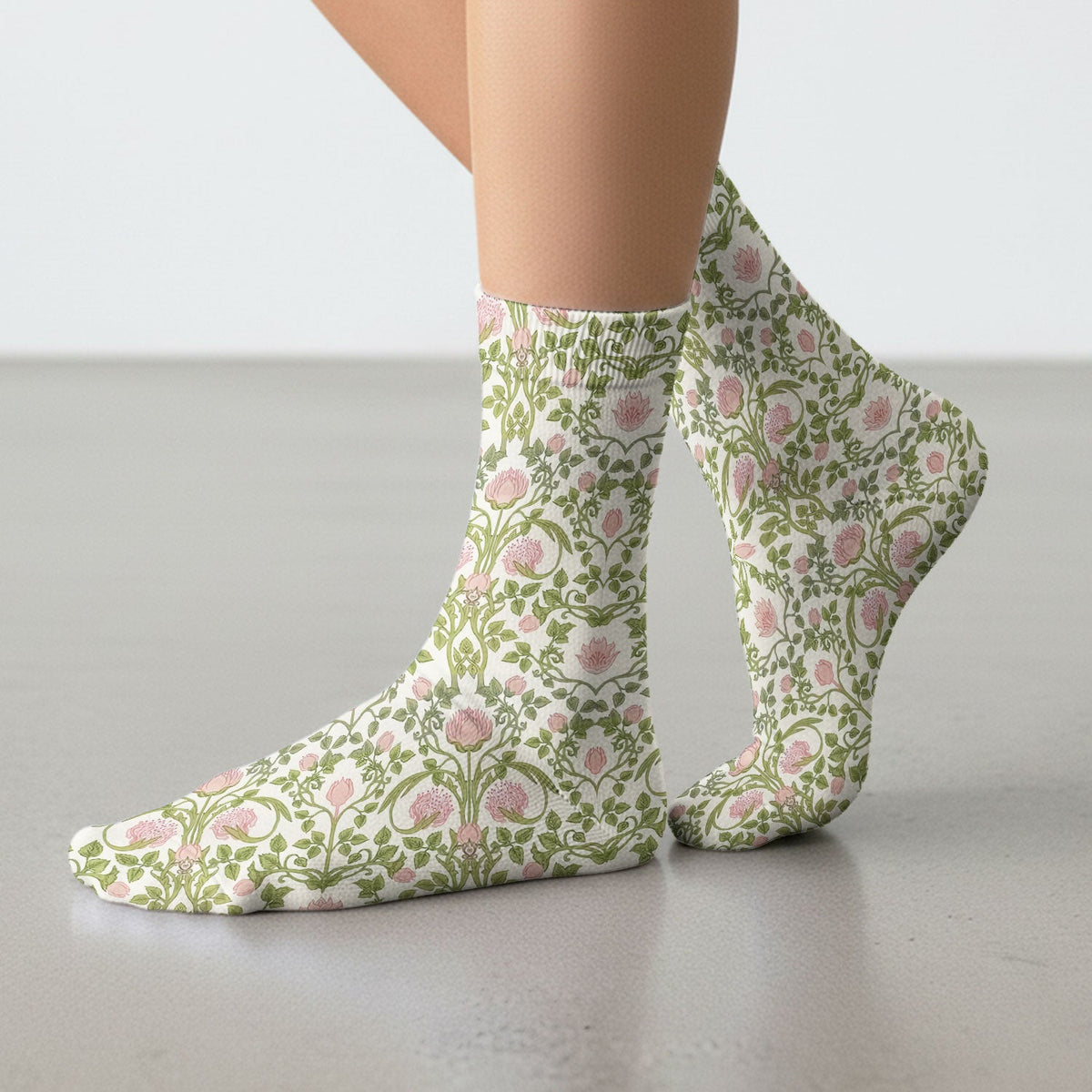 Personalized Cat Floral Nurse Socks