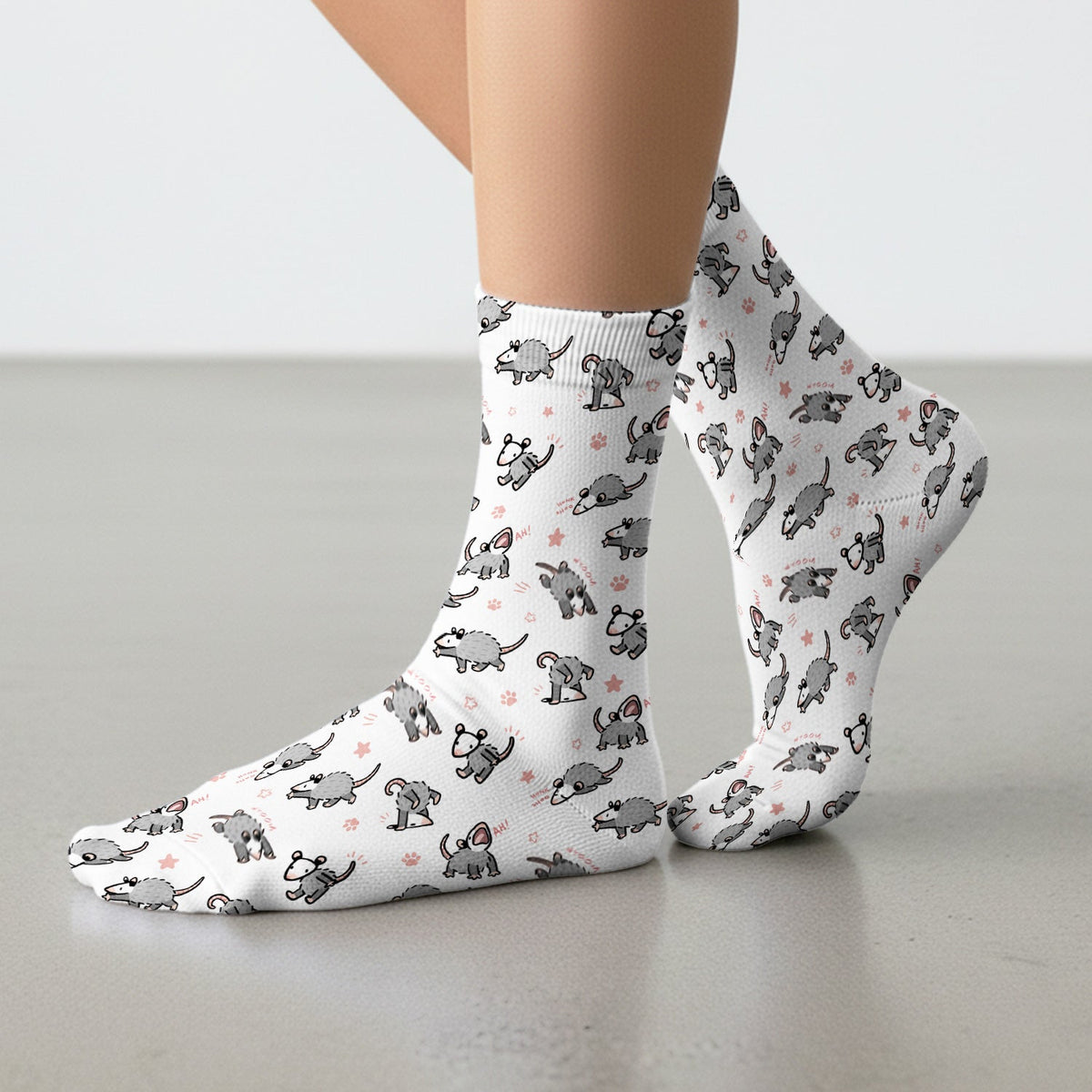 Cartoon Opossum Nurse Socks