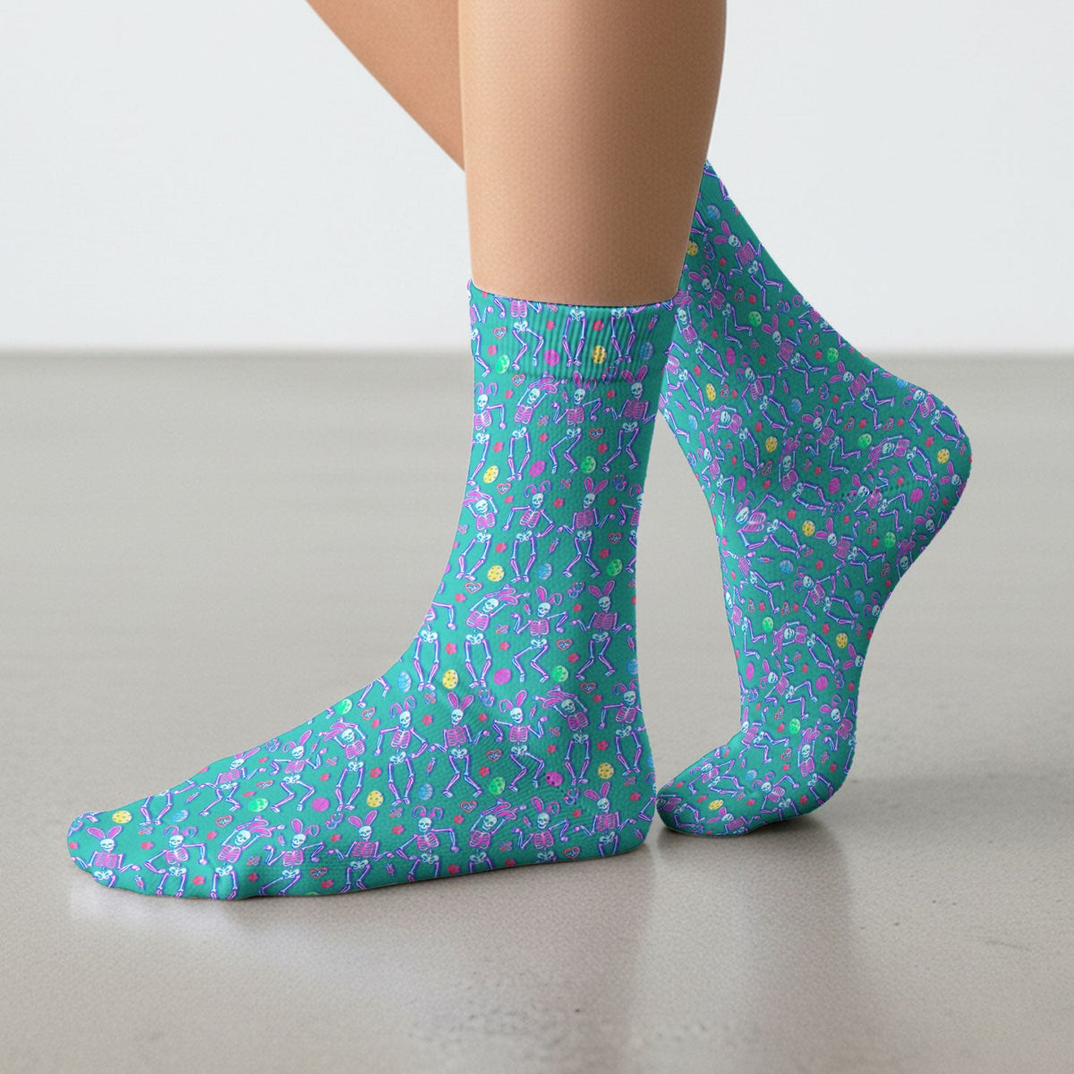 Neon Skeleton Nurse Socks - Easter Gift