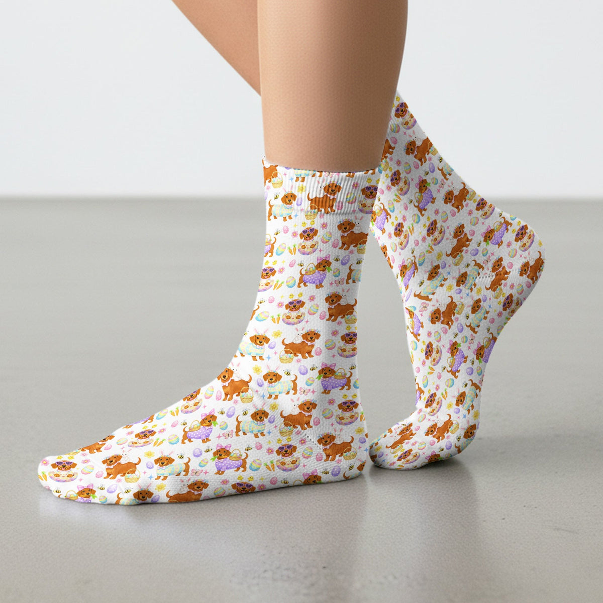 Easter Dachshund Nurse Socks