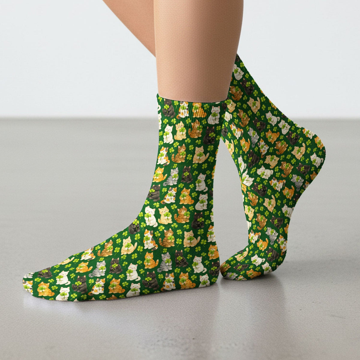 Black Cat Nurse Socks - St Patricks Day Gift