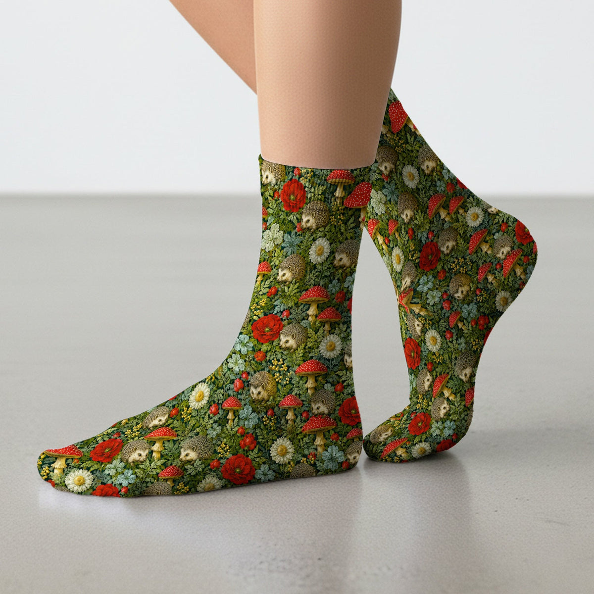 Enchanted Woodland Hedgehog Nurse Socks