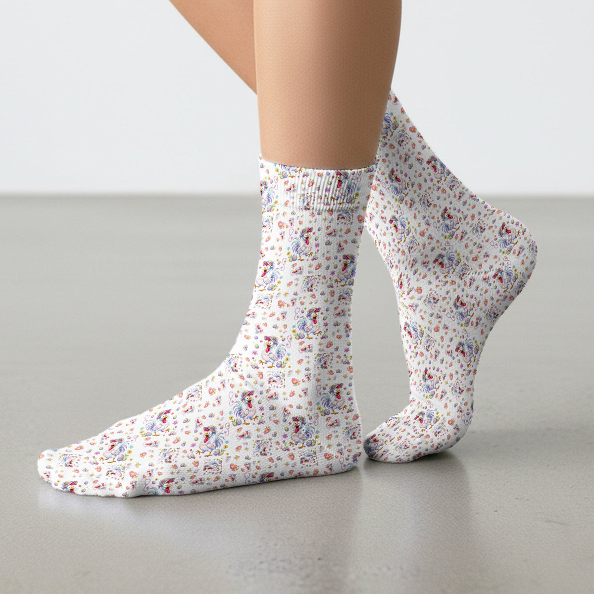 Easter Chicken Nurse Socks