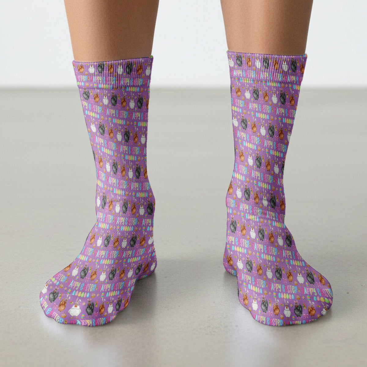 Bunny Eggs Adult Nurse Socks - Easter Gift