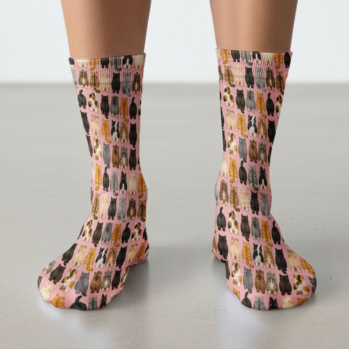 Cats Back View Nurse Socks