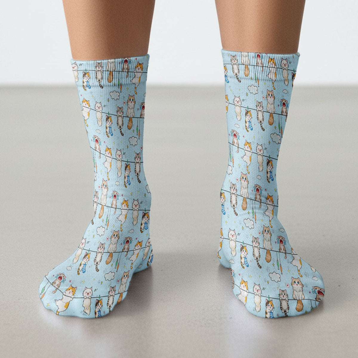 Cats With Cute Expressions Nurse Socks