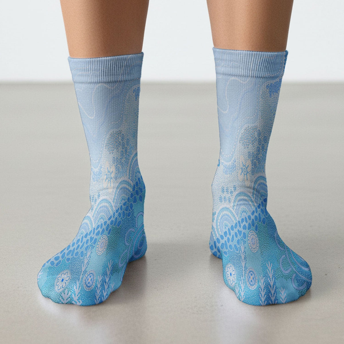 Floral Mandala Dot Nurse Socks