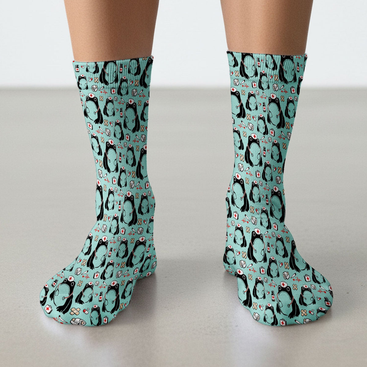 Frog Medical Nurse Socks